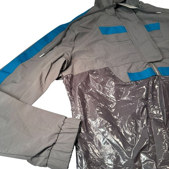 Original Ashley 26 International Hooded Windbreaker Women Utility Zip Drawstring - Picture 6 of 16